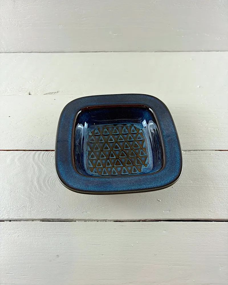 1960s Danish Einar Johansen for Soholm Stoneware Bowl with Cobalt Blue Glaze, Model 3335